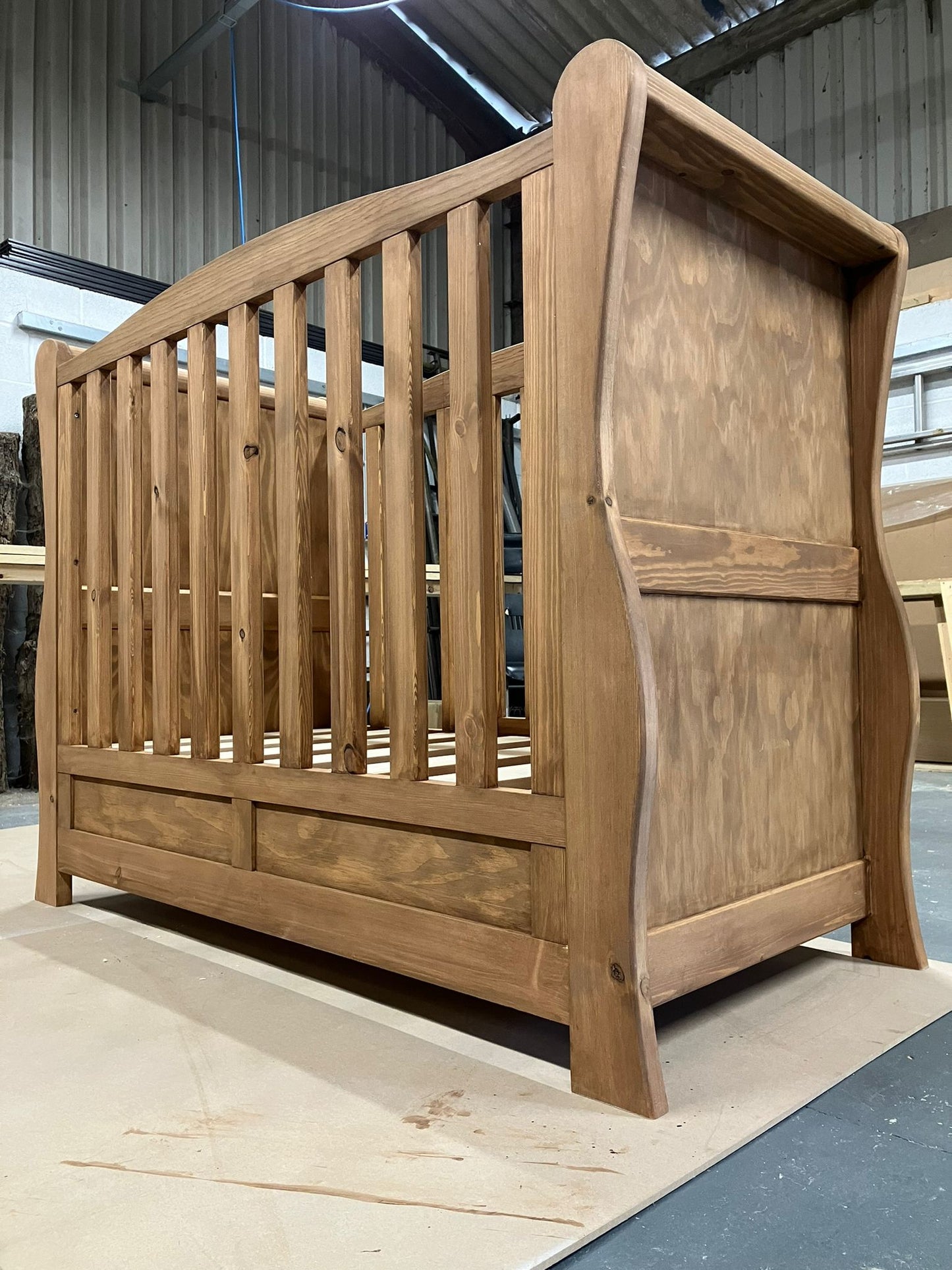 Felix - Custom made Softwood and Oak Cot